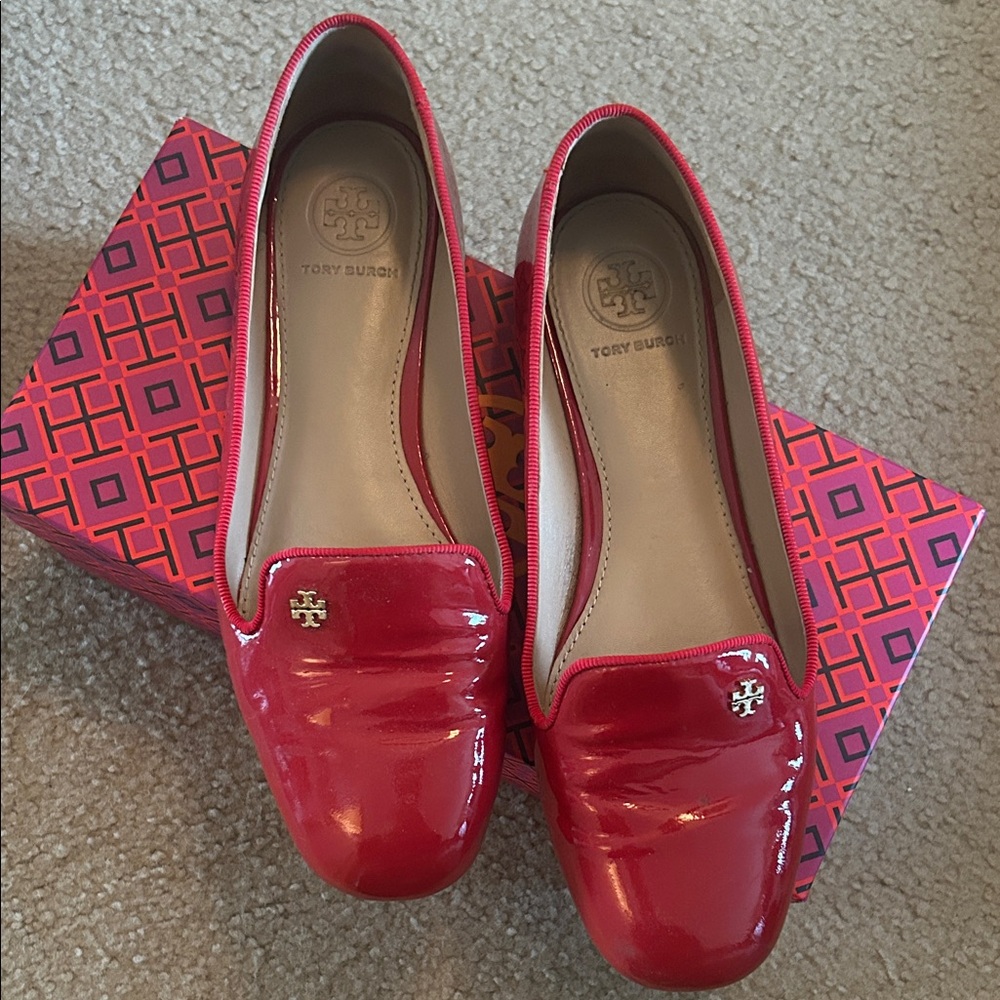 Tory Burch Samantha smoking slipper 6.5 red